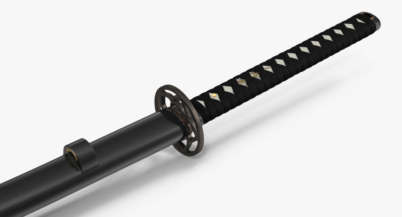 3D model Japanese Katana Sword Set