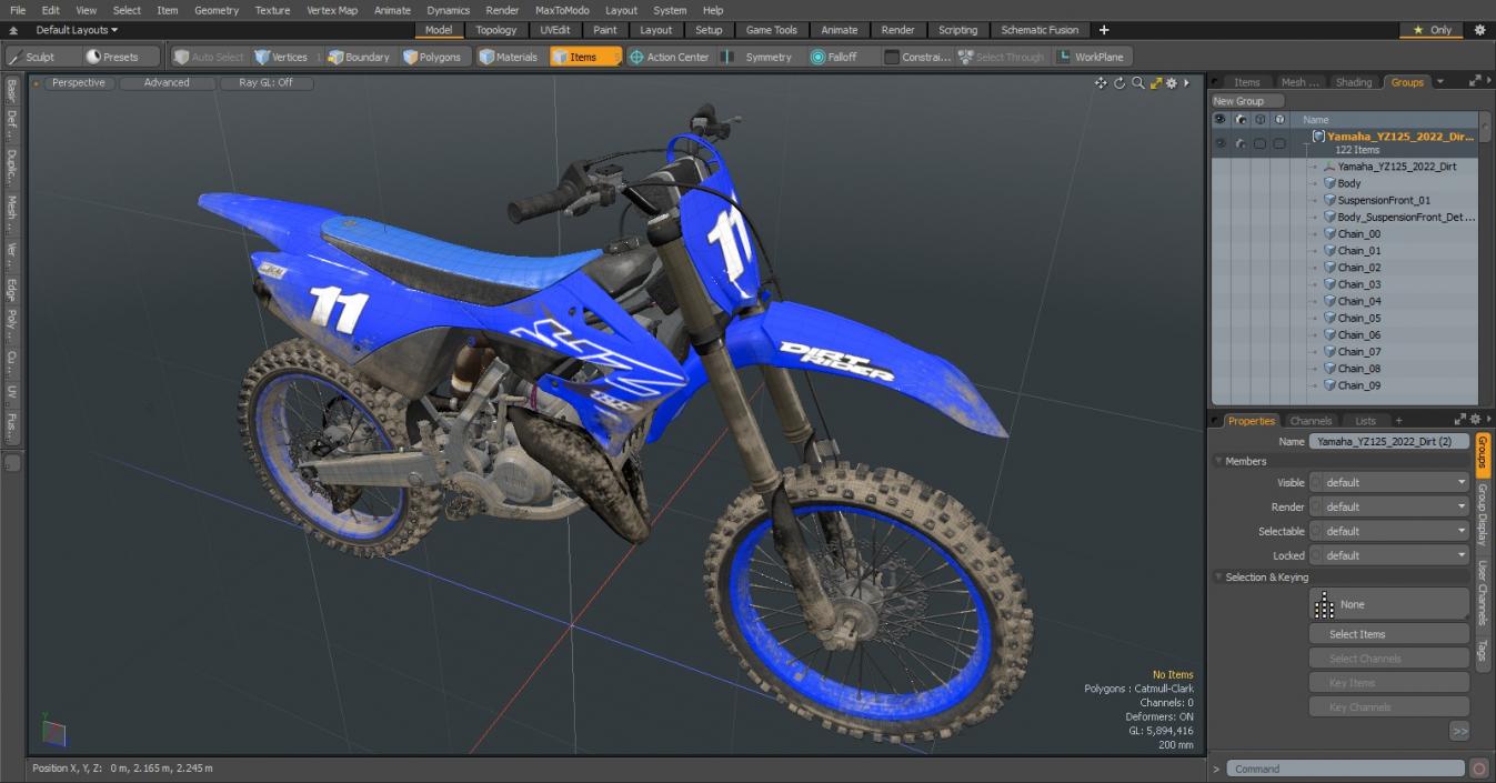 Yamaha YZ125 2022 Dirt 3D