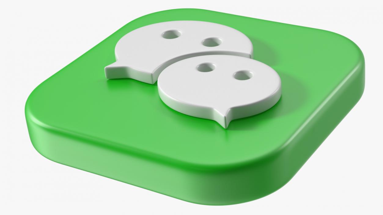 3D WeChat Icon 2 model