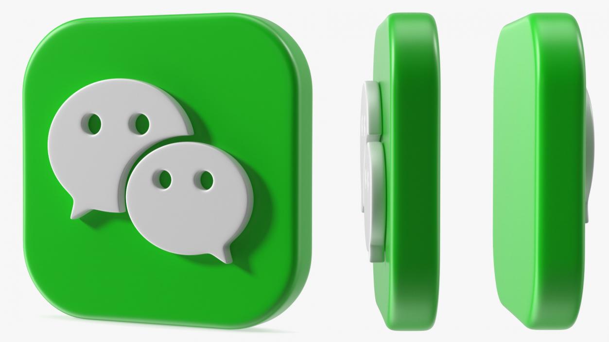 3D WeChat Icon 2 model