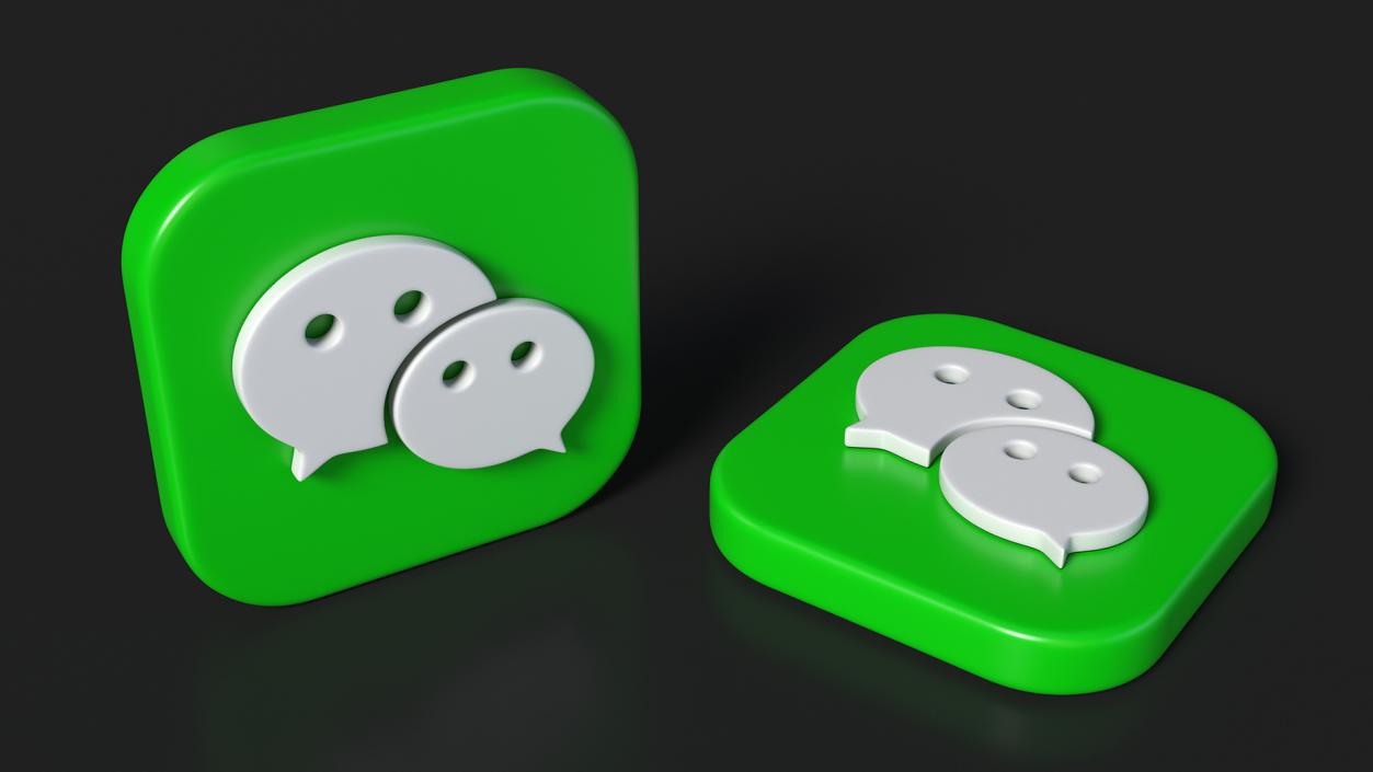 3D WeChat Icon 2 model