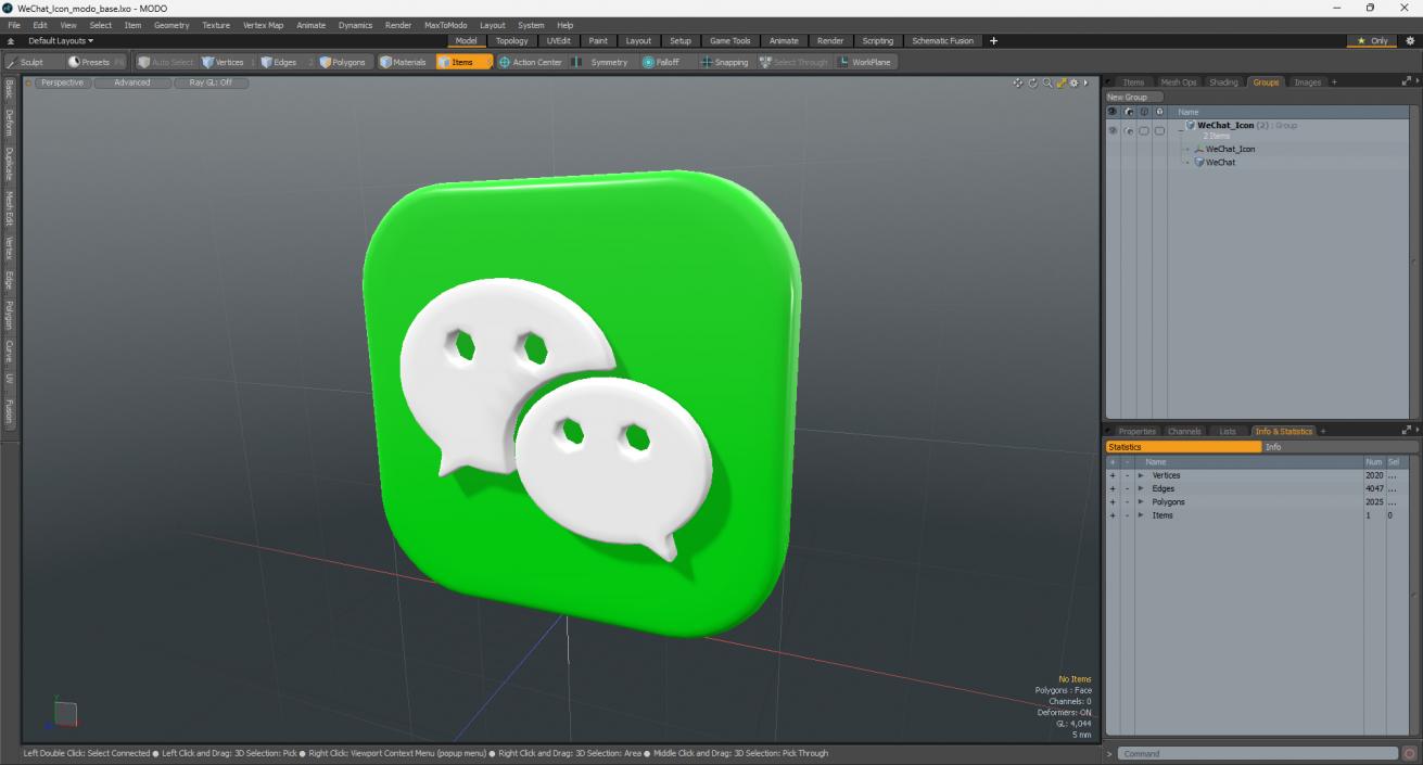 3D WeChat Icon 2 model