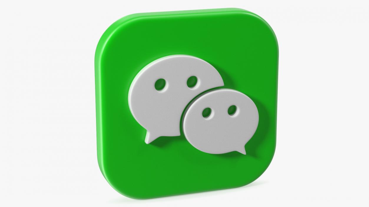 3D WeChat Icon 2 model