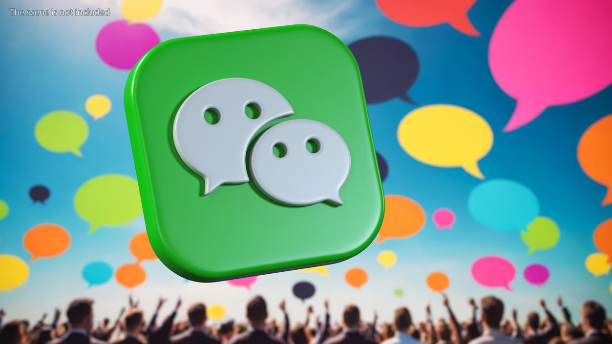 3D WeChat Icon 2 model