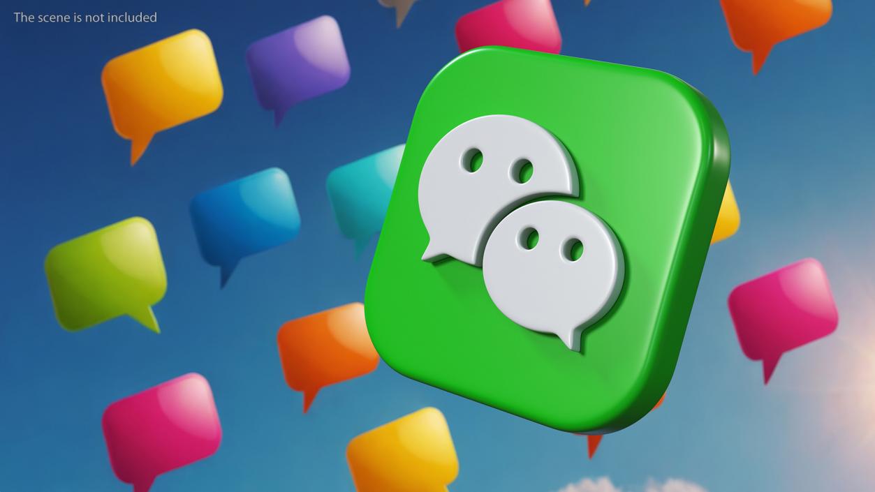 3D WeChat Icon 2 model