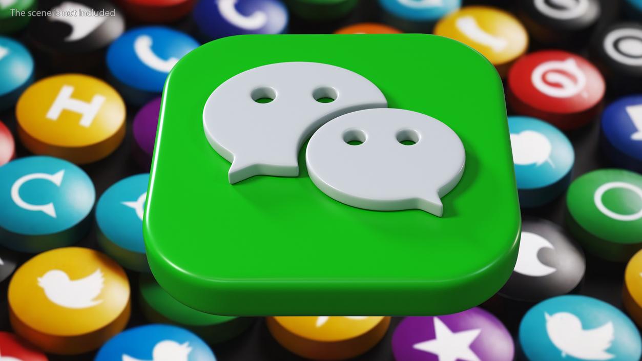 3D WeChat Icon 2 model