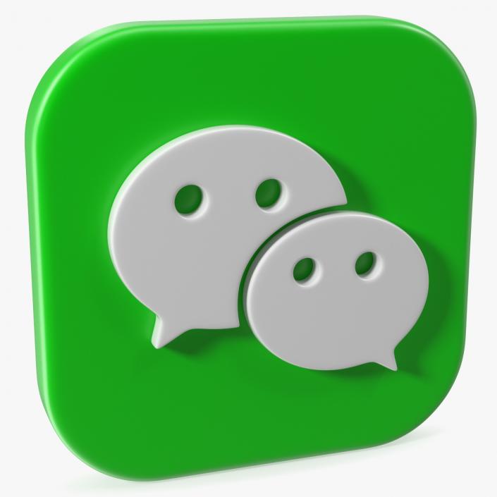 3D WeChat Icon 2 model