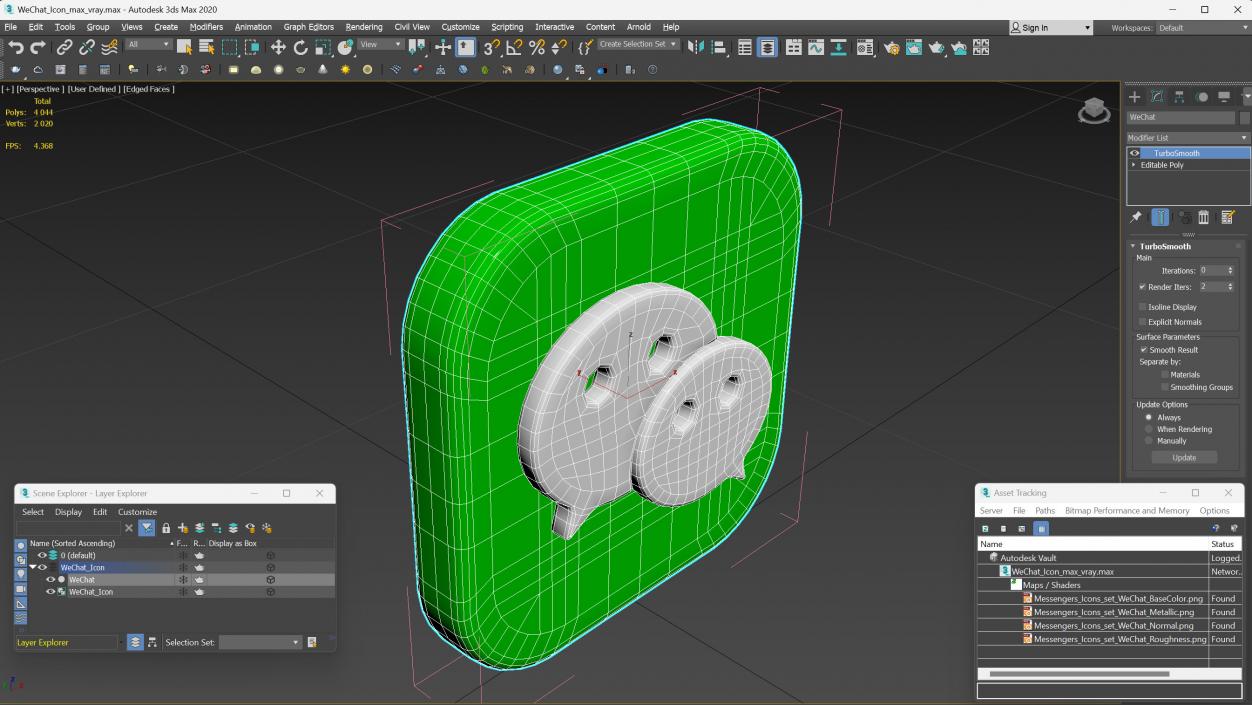 3D WeChat Icon 2 model