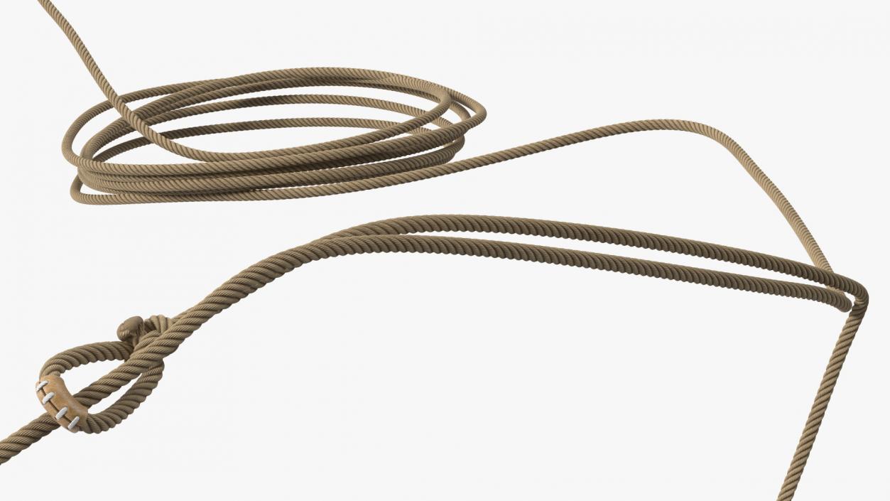 3D model Western Lasso Rope Dynamic Position