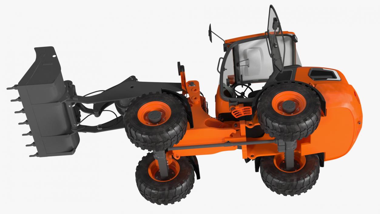 Electric Loader with Bucket Rigged 3D model