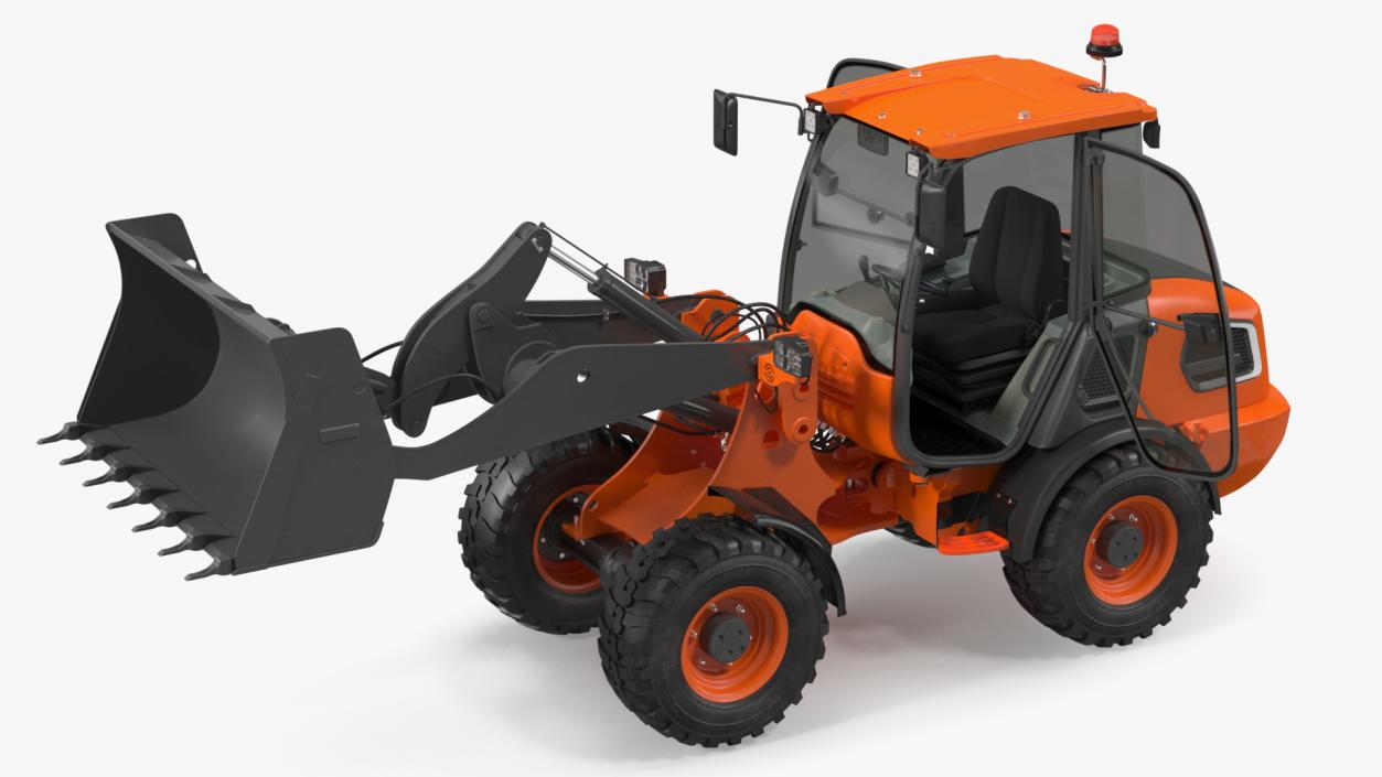 Electric Loader with Bucket Rigged 3D model