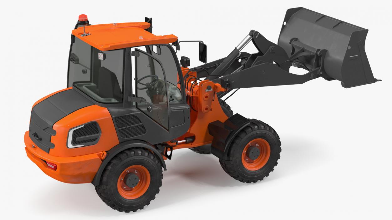 Electric Loader with Bucket Rigged 3D model