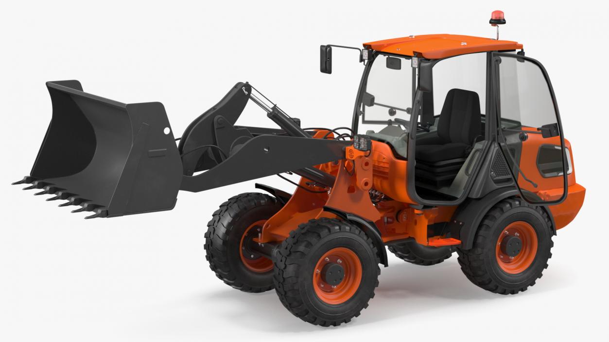 Electric Loader with Bucket Rigged 3D model