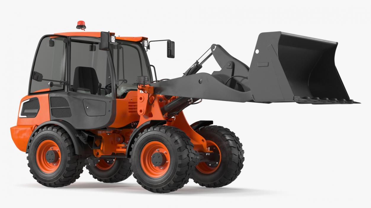 Electric Loader with Bucket Rigged 3D model