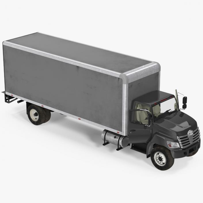 3D Cargo Box Truck Rigged for Maya