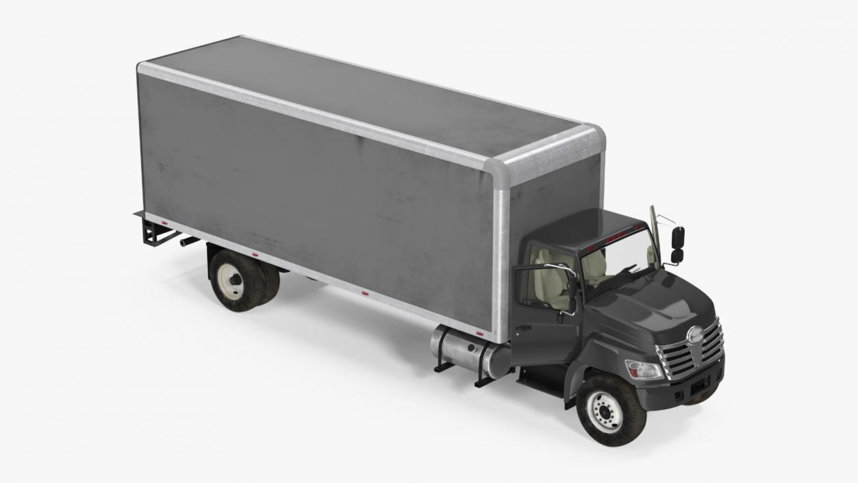 3D Cargo Box Truck Rigged for Maya