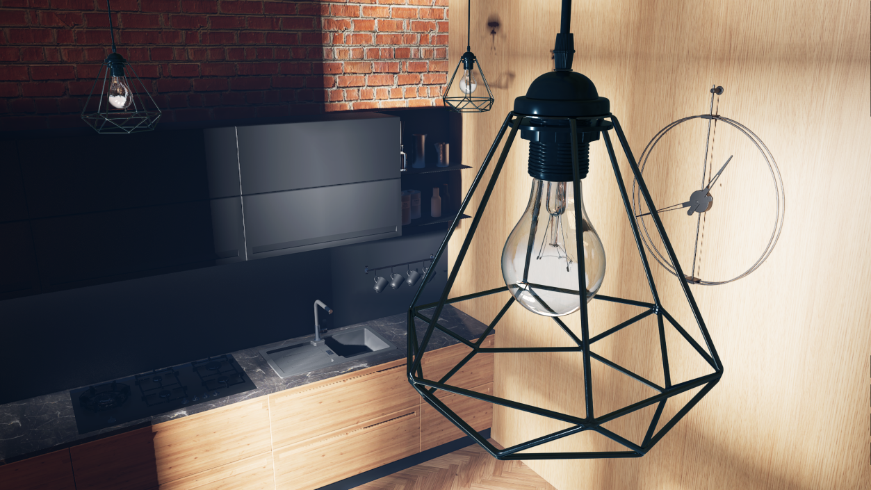 Pendant Light Black 3D model