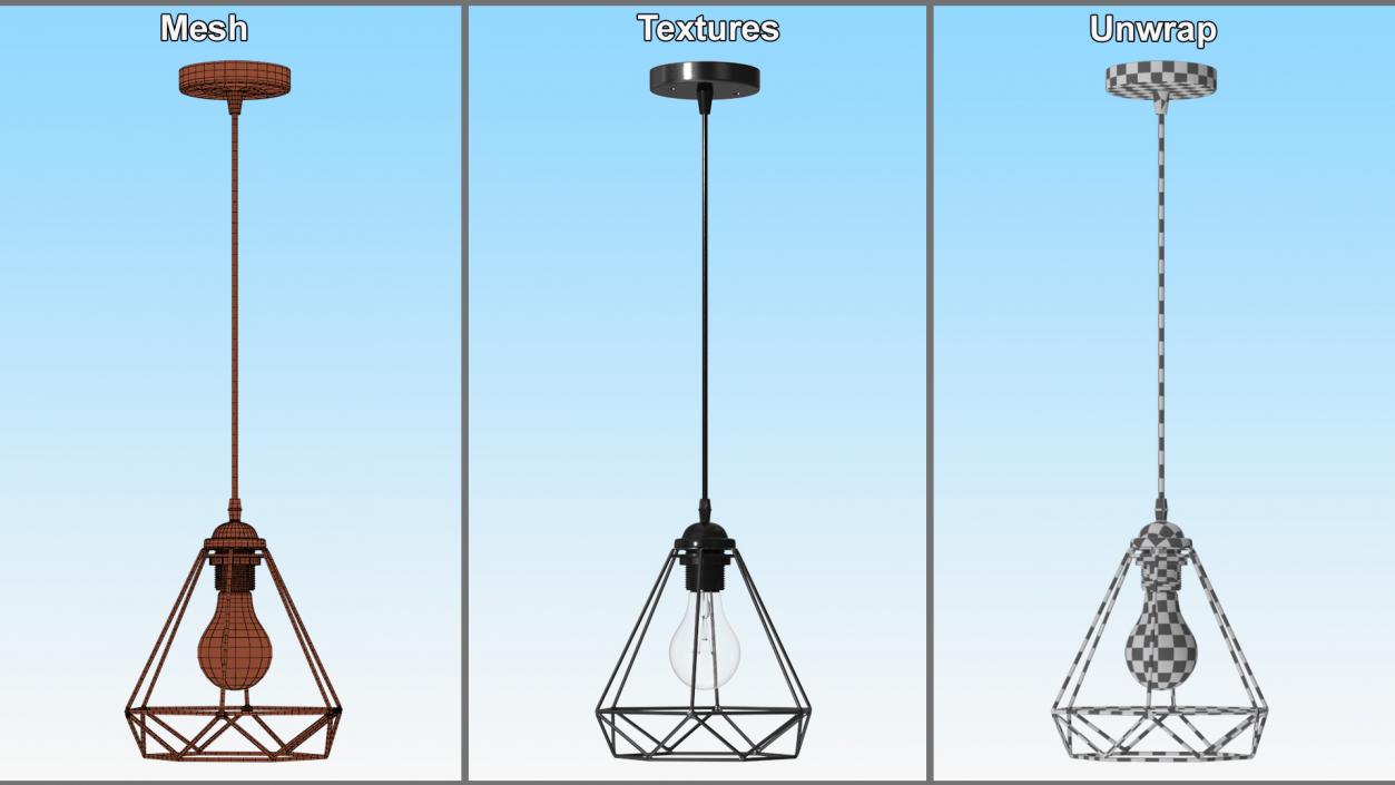 Pendant Light Black 3D model