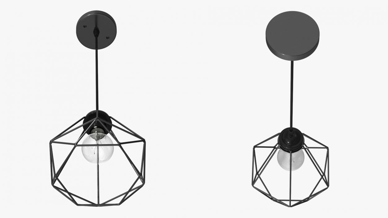 Pendant Light Black 3D model