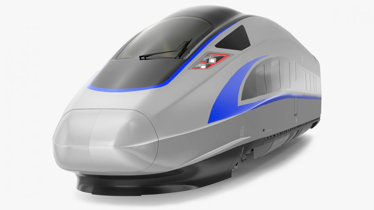 High Speed Bullet Train Locomotive Tail 3D model