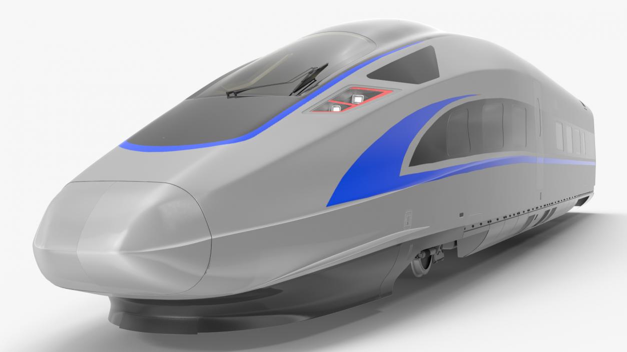 High Speed Bullet Train Locomotive Tail 3D model