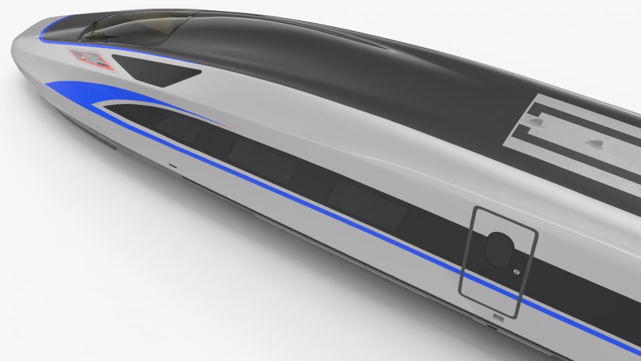 High Speed Bullet Train Locomotive Tail 3D model