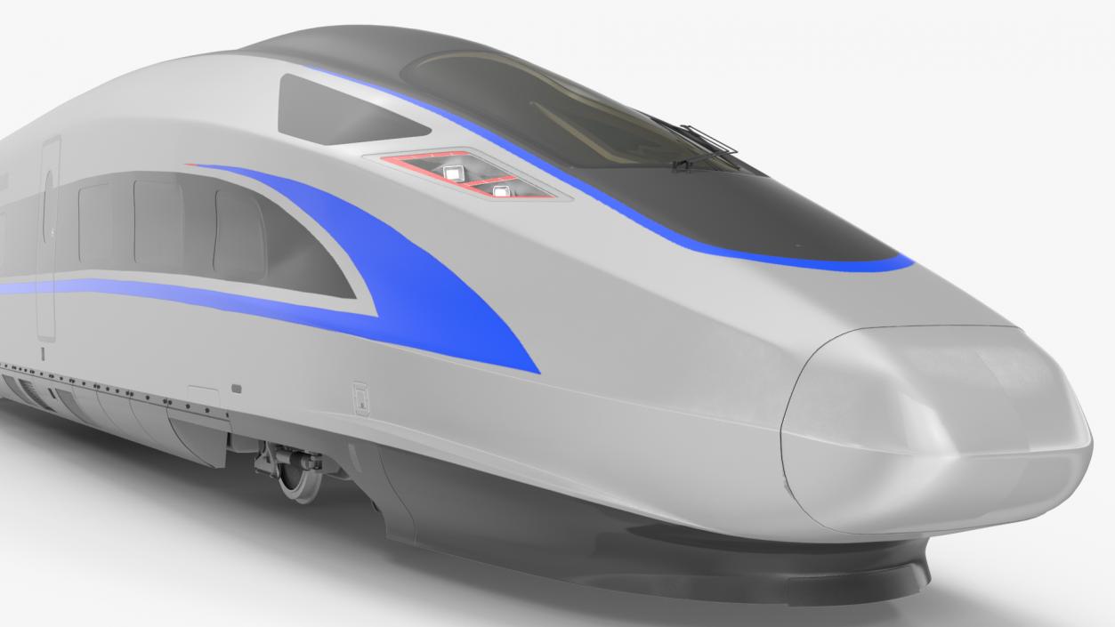 High Speed Bullet Train Locomotive Tail 3D model