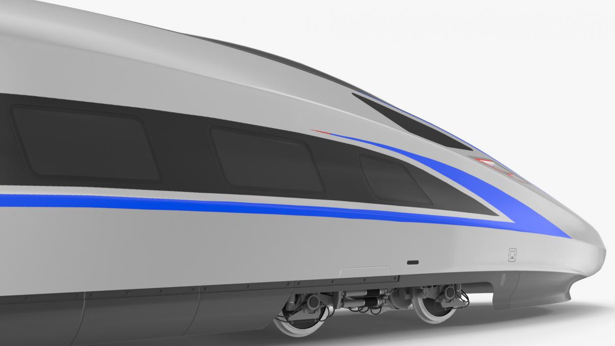 High Speed Bullet Train Locomotive Tail 3D model