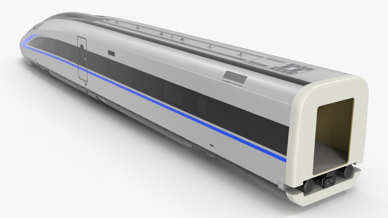 High Speed Bullet Train Locomotive Tail 3D model