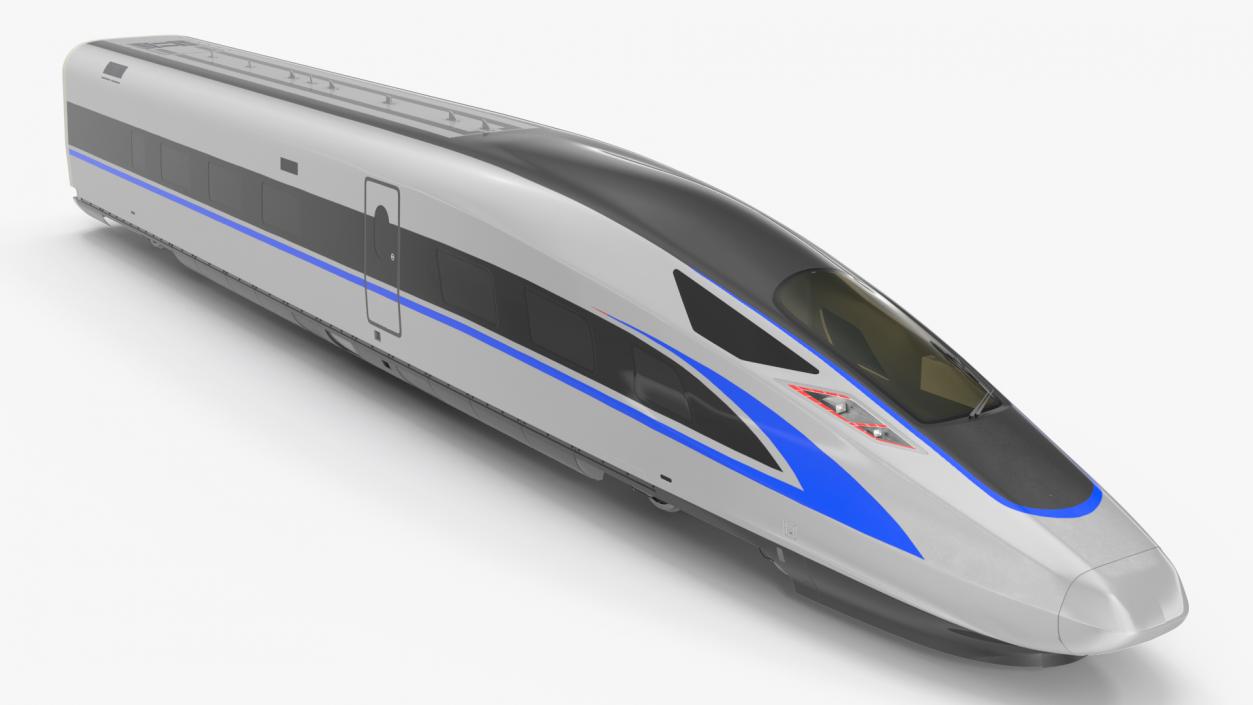 High Speed Bullet Train Locomotive Tail 3D model