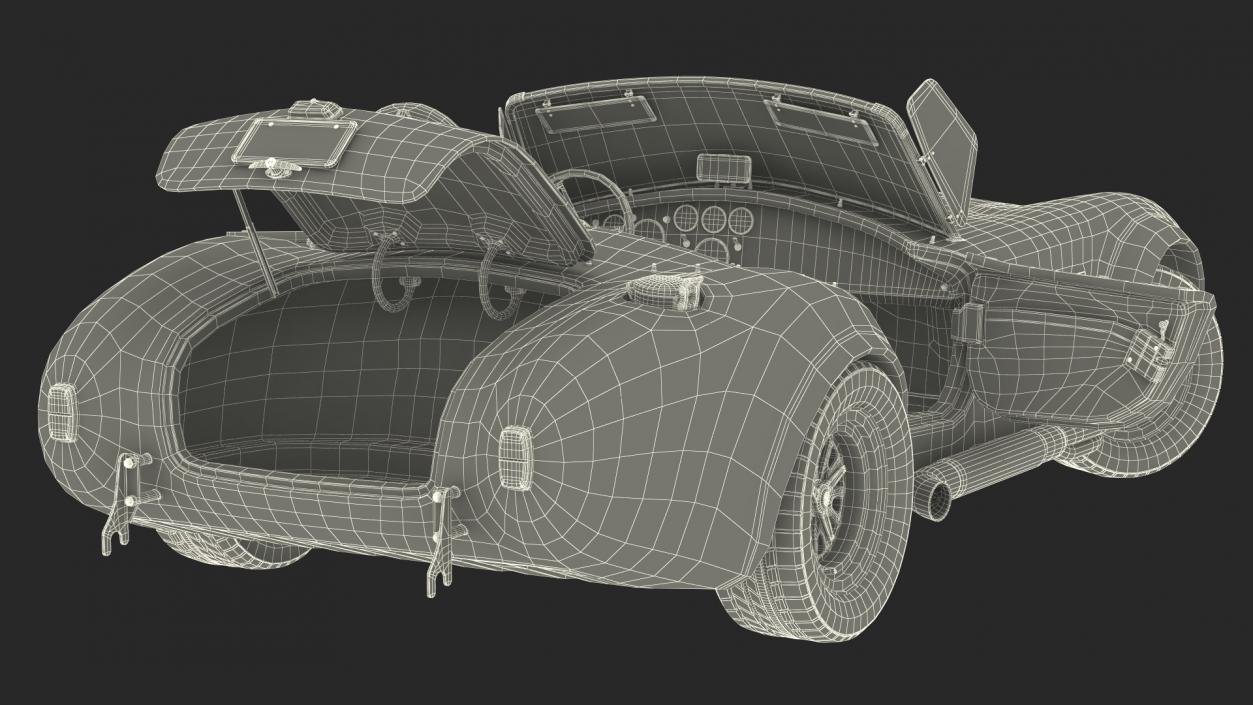 Shelby Cobra 1965 Rigged 3D model