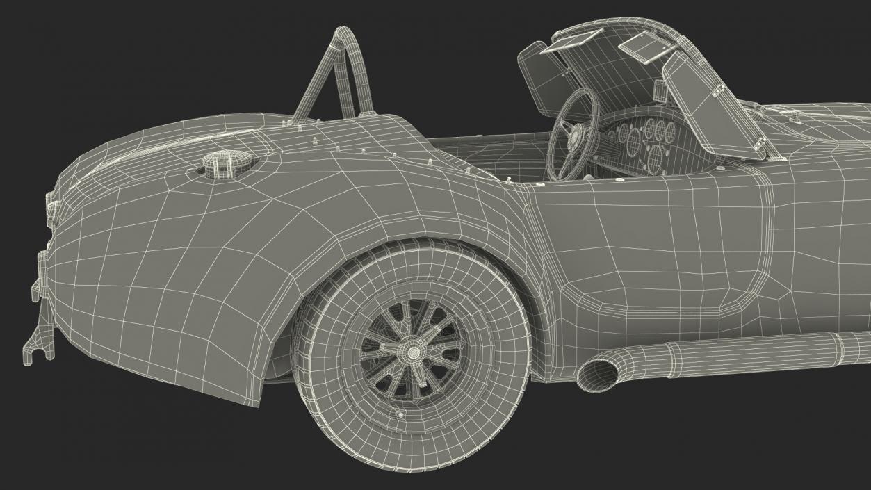 Shelby Cobra 1965 Rigged 3D model