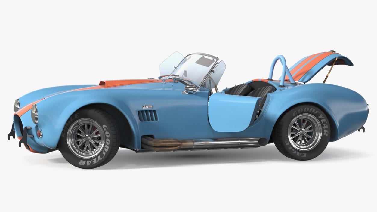 Shelby Cobra 1965 Rigged 3D model