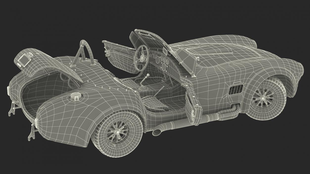 Shelby Cobra 1965 Rigged 3D model