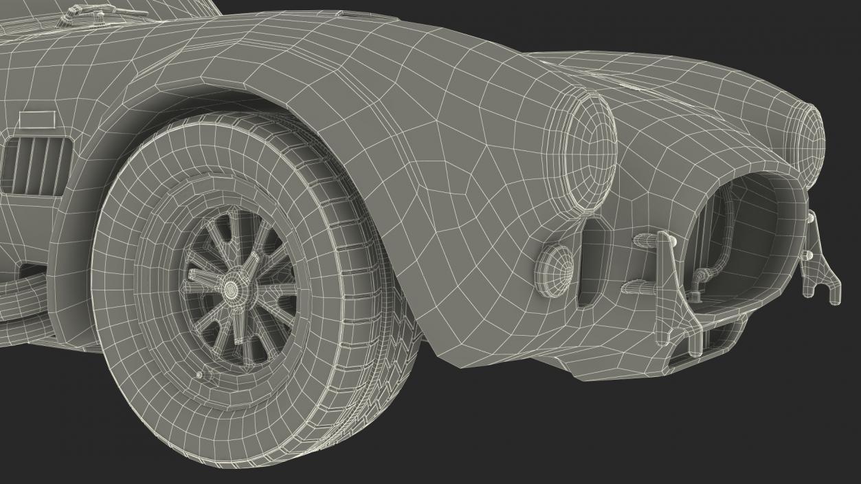 Shelby Cobra 1965 Rigged 3D model