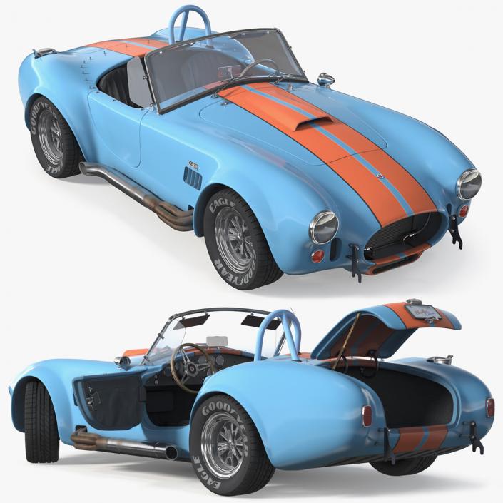 Shelby Cobra 1965 Rigged 3D model