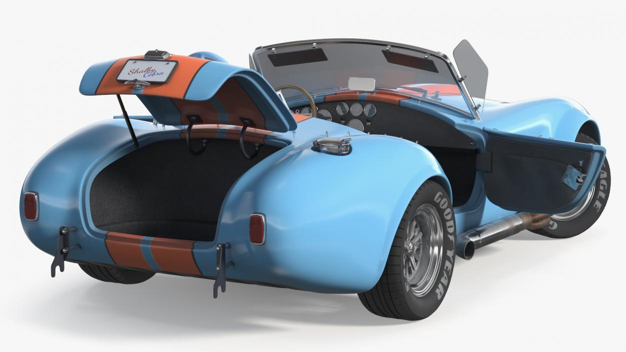 Shelby Cobra 1965 Rigged 3D model