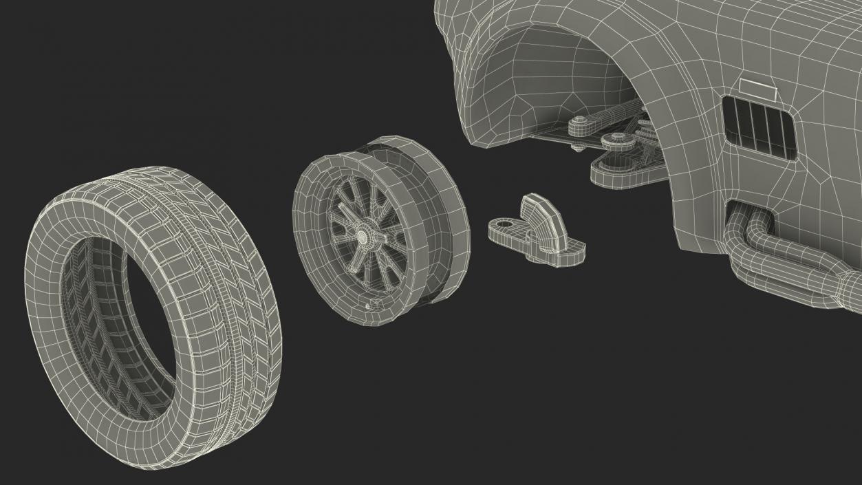 Shelby Cobra 1965 Rigged 3D model