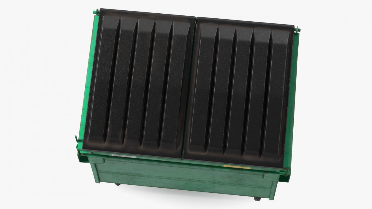 3D Industrial Dumpster with Open Lid model