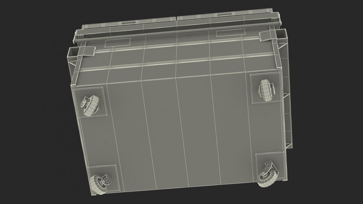 3D Industrial Dumpster with Open Lid model