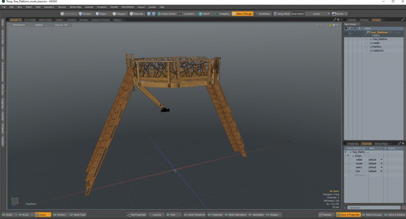 3D Tree Platform model