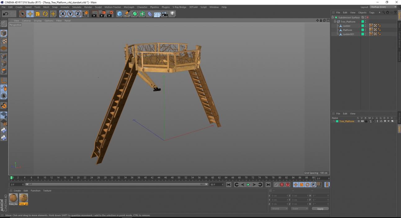 3D Tree Platform model