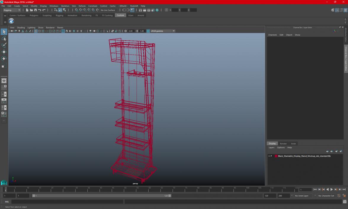 3D Black Stackable Display Stand Mockup