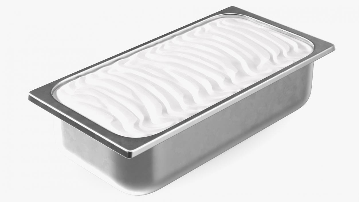 3D Ice Cream Tray White Untouched Surface model