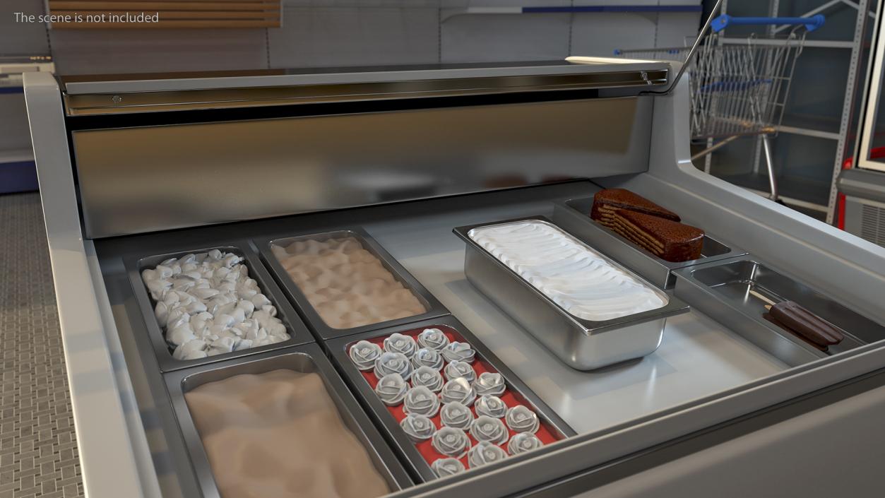 3D Ice Cream Tray White Untouched Surface model