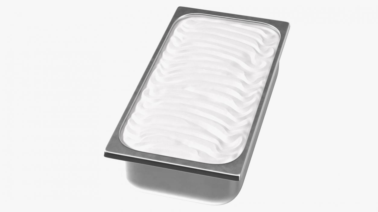 3D Ice Cream Tray White Untouched Surface model