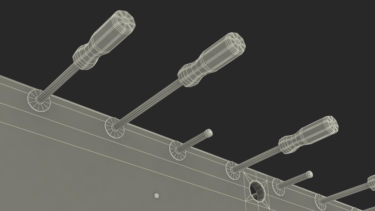 3D Portable Mini Foosball Table model