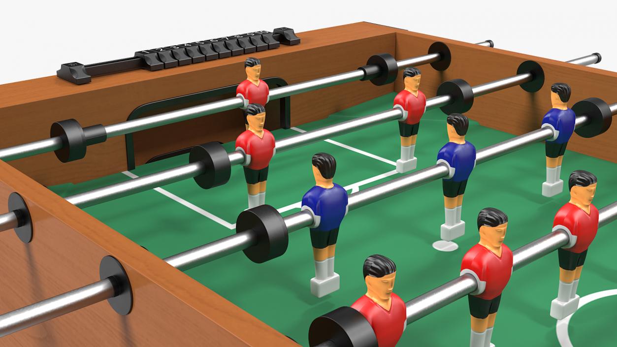 3D Portable Mini Foosball Table model