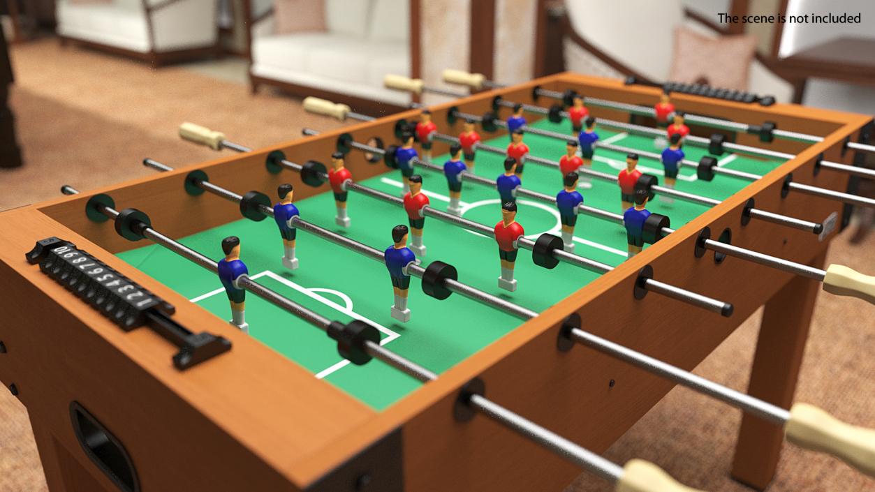 3D Portable Mini Foosball Table model