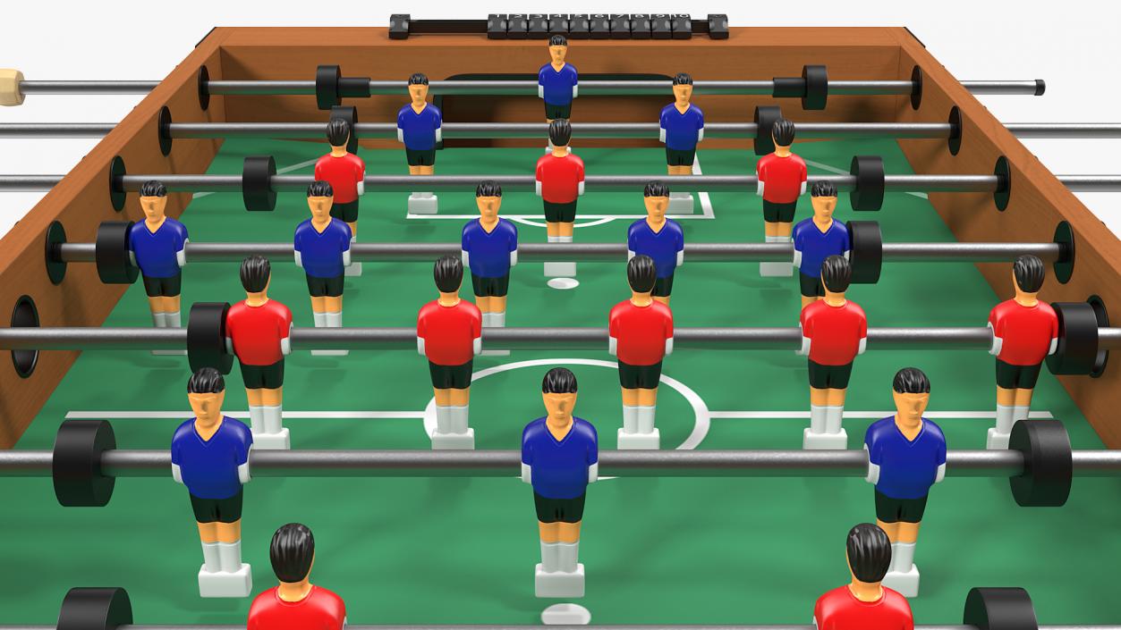 3D Portable Mini Foosball Table model